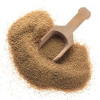 Key West Spice Domino Brownulated brown sugar in a jar, showing the textured, granulated brown sugar with a rich, warm color.