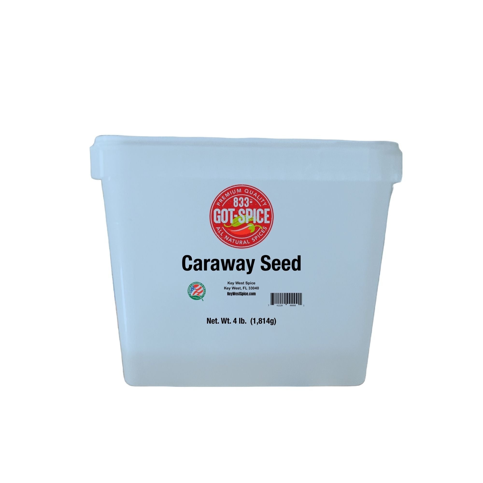 Container of Got Spice Caraway Seed on a white background