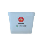 Key West Spice Banana Fusion salt-free, sugar-free spice blend in a pail, featuring dried banana pieces and aromatic herbs.