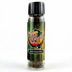 Key West Spice black peppercorns grinder with 2.82 oz. of whole black peppercorns, ready for fresh seasoning.
