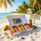 Key West Spice Fusion Gift Box with six salt-free, sugar-free spice blends in a decorative gift box.