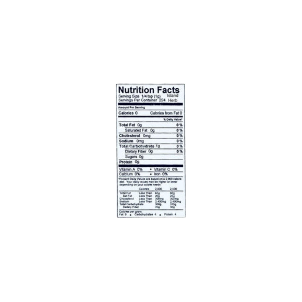 Key West Spice Island Herb seasoning salt-free and sugar-free in a 2.5 oz container, featuring fresh herb blend.