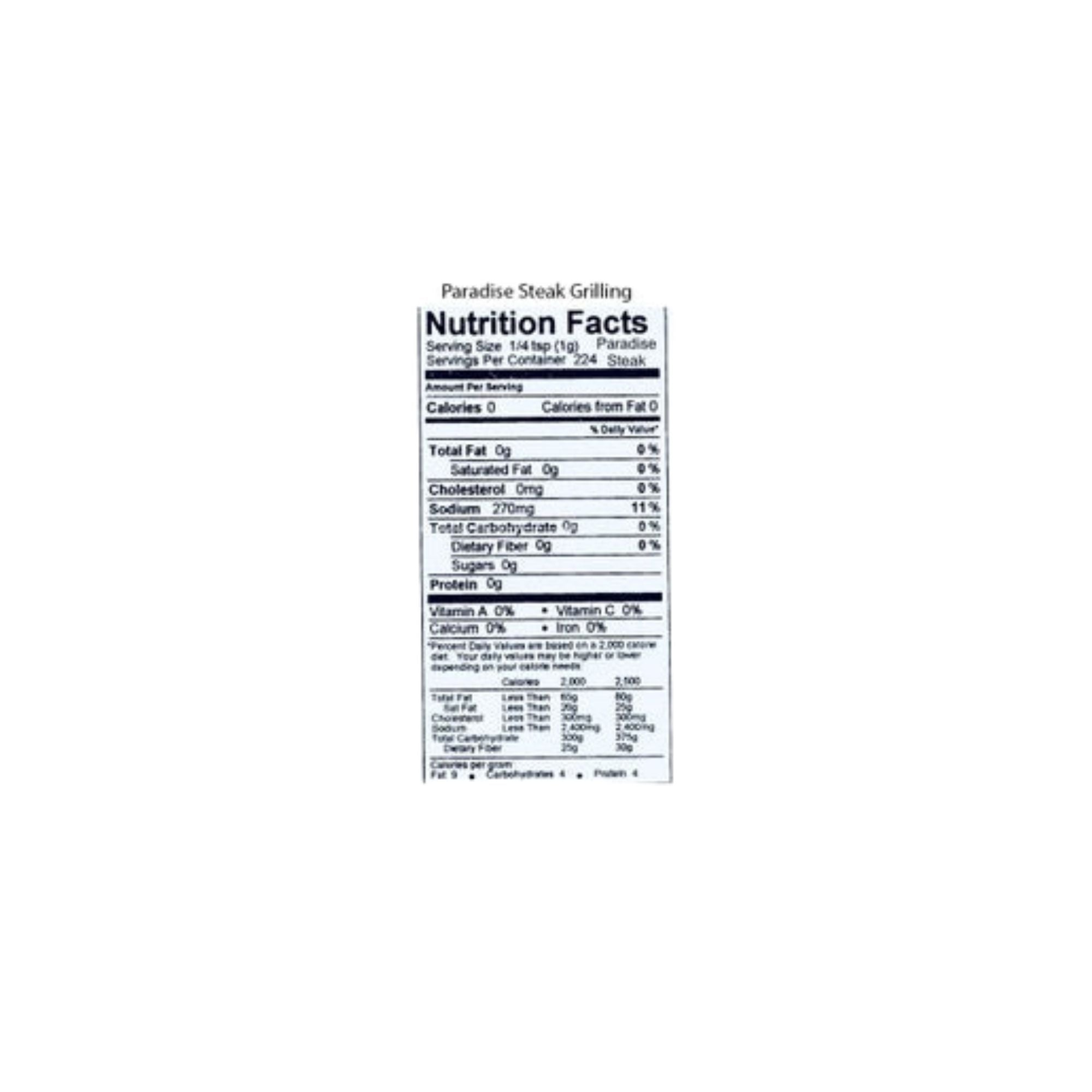 Key West Spice Paradise Steak Grilling seasoning container with label, 1.5 oz jar for flavorful grilled steaks.