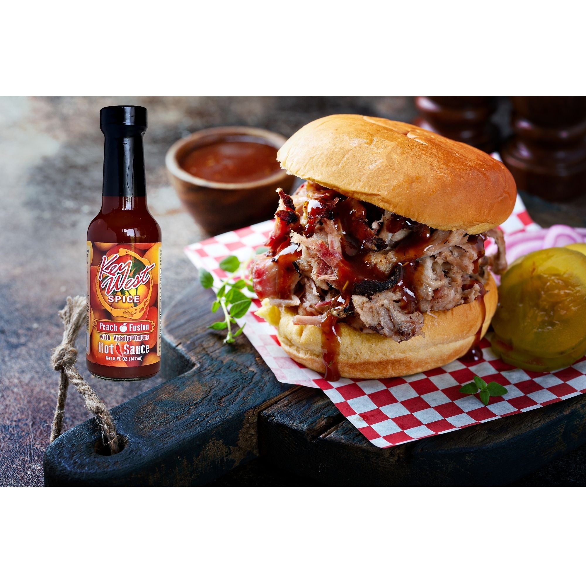 Peach Fusion Hot Sauce with Vidalia® Onions, 5 oz. | Key West Spice